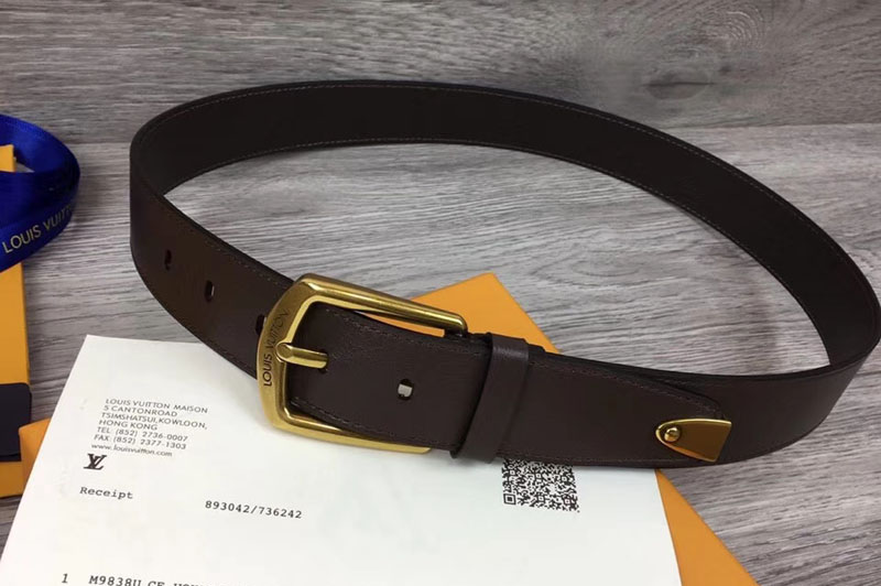 Louis Vuitton M9082 35mm belt Brown