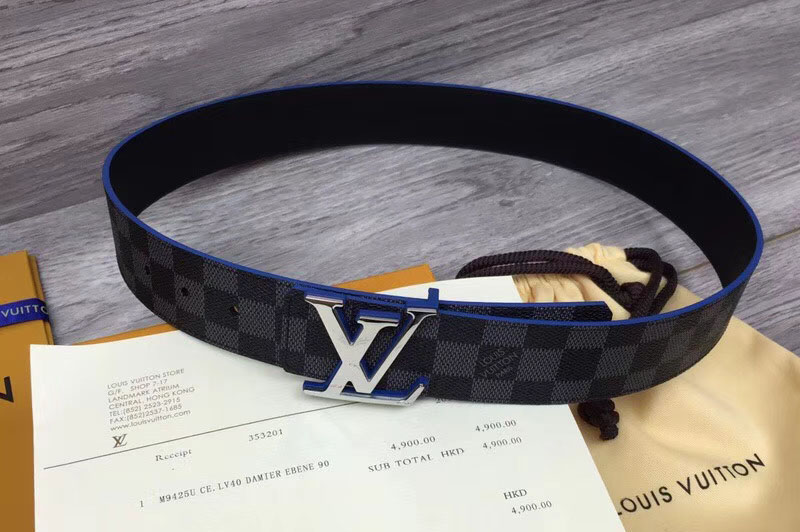 Louis Vuitton LV Initiales 40mm Reversible Mens Belts M9425U Blue