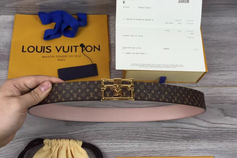 Louis Vuitton M9938U LV Petite Malle 30mm Reversible Epi Leather Belts
