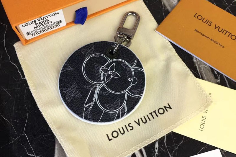 Louis Vuitton MP1993 Monogram Vivienne Illustré bag charm and key holder Monogram Eclipse canvas