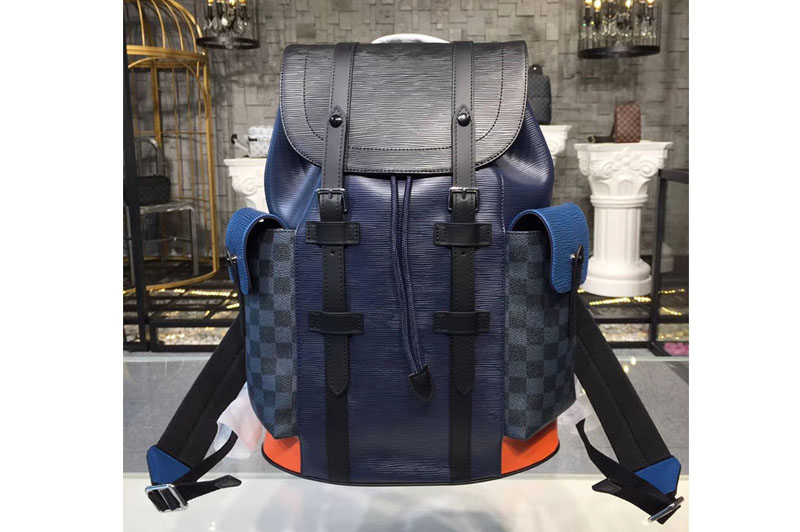 Louis Vuitton M51457 LV Christopher PM Epi Leather And Damier Graphite Backpack