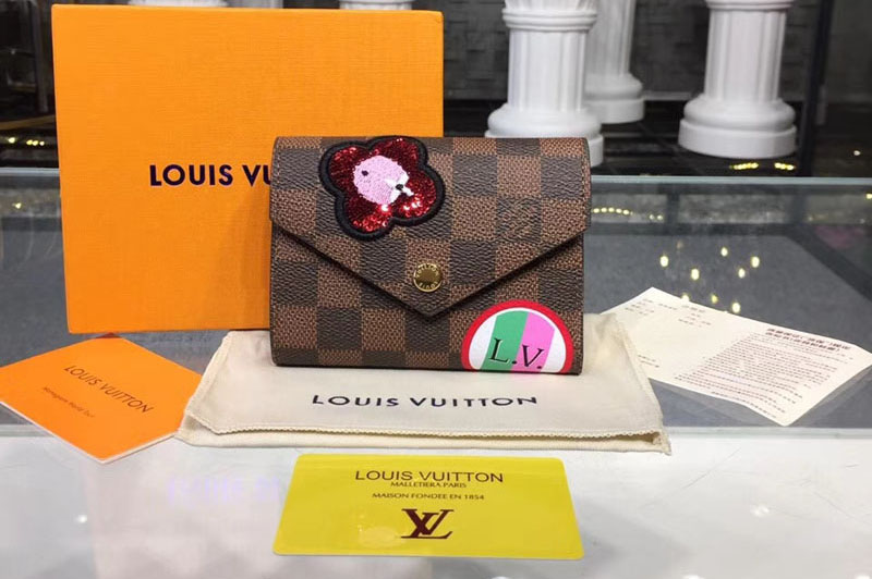 Louis Vuitton N60149 LV Damier Ebene Canvas Victorine Wallet