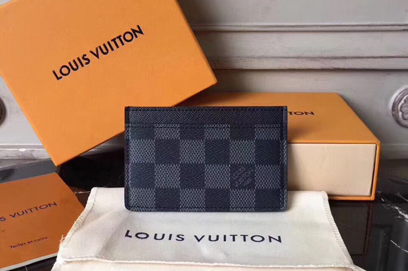 Louis Vuitton N61722 Card Holder Damier Graphite Canvas