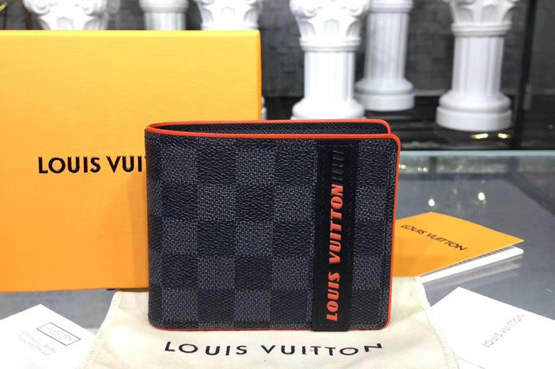Louis Vuitton N62663 Multiple Wallet Damier Graphite Canvas