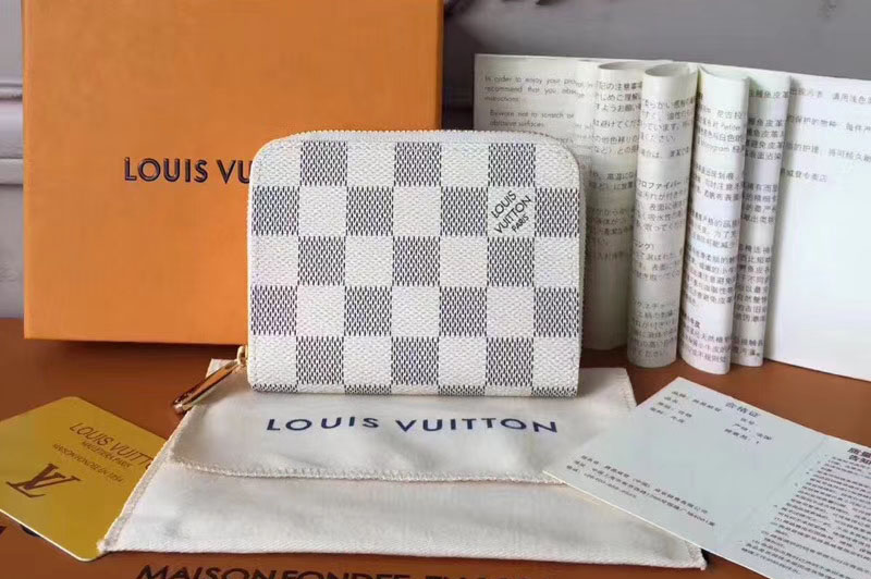 Louis Vuitton N63069 Zippy Coin Purse Damier Azur Canvas