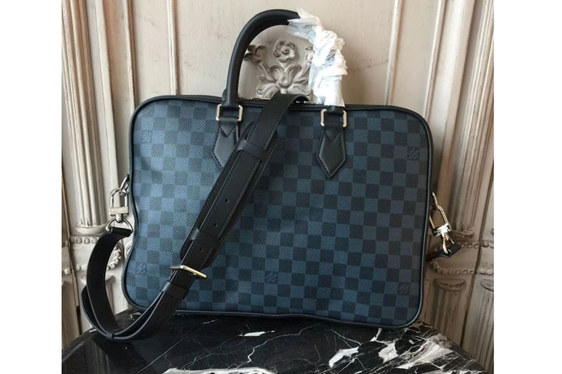 Louis Vuitton N63298 Damier Cobalt Canvas Dandy Briefcase Slim Bags