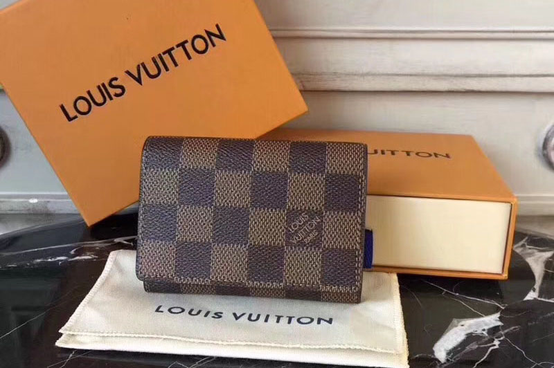 Louis Vuitton N63338 Enveloppe Carte de Visite Wallets Damier Ebene Canvas