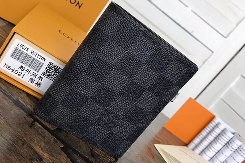 Louis Vuitton N64021 LV Damier Graphite Canvas Smart Wallet