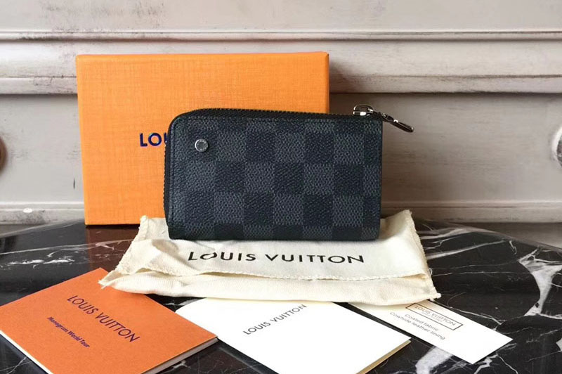 Louis Vuitton N64410 Car Key Case Damier Graphite Canvas