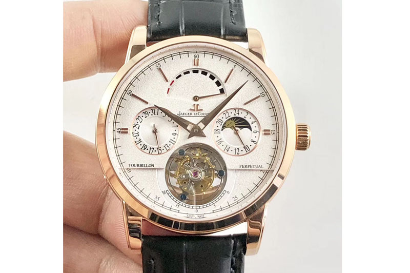 Jaeger-LeCoultre Master Tourbillion 42mm RG/LE White Dial Watches