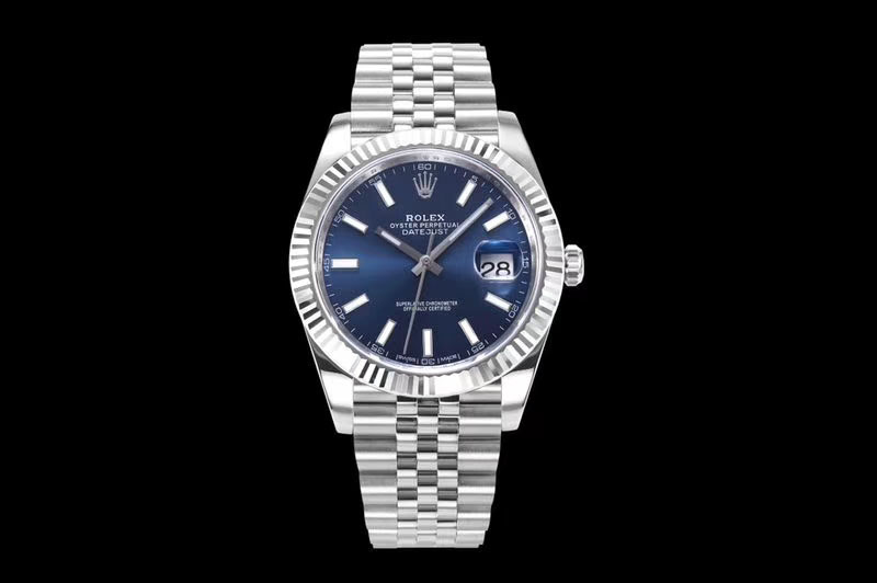 Rolex DateJust 41 126334 904L SS DJF 1:1 Best Edition Blue Dial on Jubilee Bracelet A2824