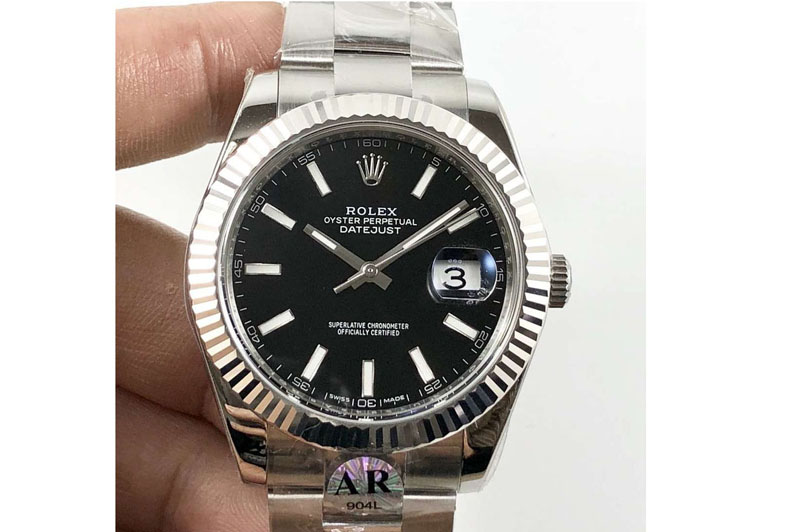 Rolex DateJust 41 126334 ARF 1:1 Best Edition 904L Steel Black Dial on Oyster Bracelet A2824