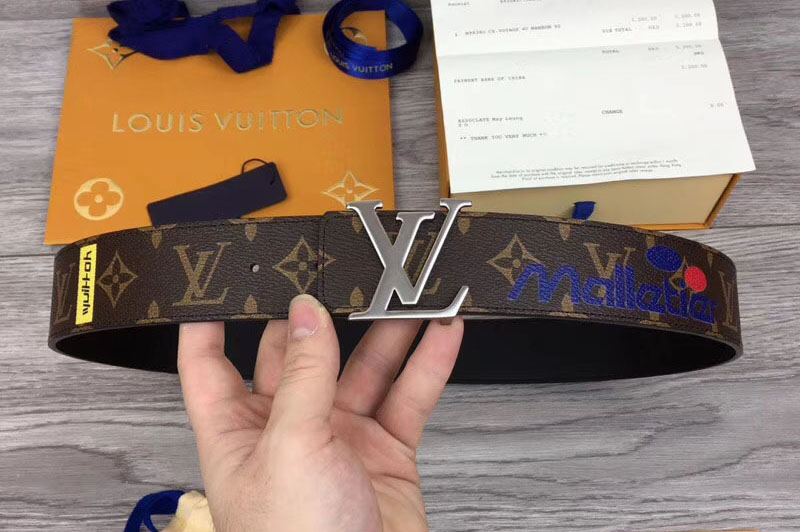 Louis Vuitton LV 40mm Belt Brown Monogram Canvas
