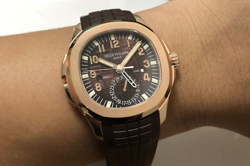 Patek Philippe Aquanaut 5164R RG GRF Best Edition Brown Dial on Brown Rubber Strap A324