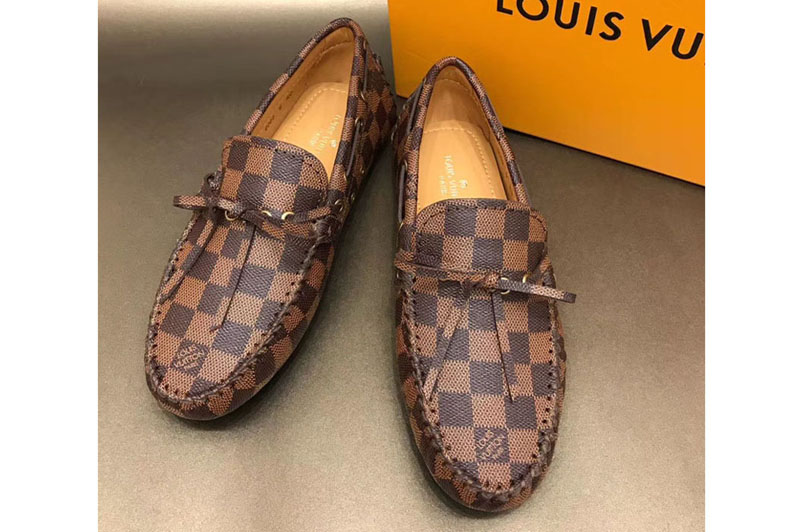Louis Vuitton LV Arizona Moccasin Shoes Damier Ebene Canvas