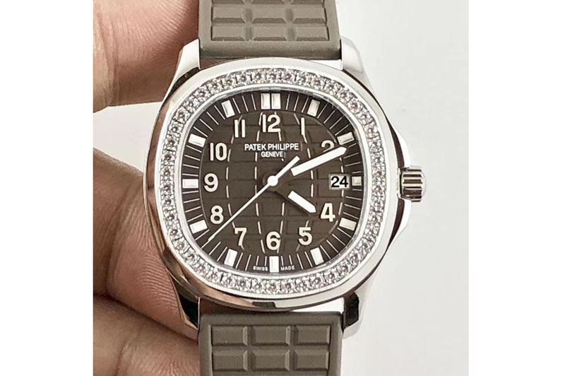 Patek Philippe Aquanaut 5067A PPF 1:1 Best Edition Grey Textured Dial on Gray Rubber Strap PP Cal.E23-250