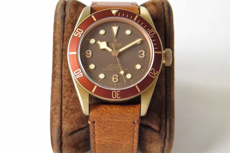 Tudor Heritage Black Bay Bronze ZF 1:1 Best Edition on Brown Leather Strap A2824