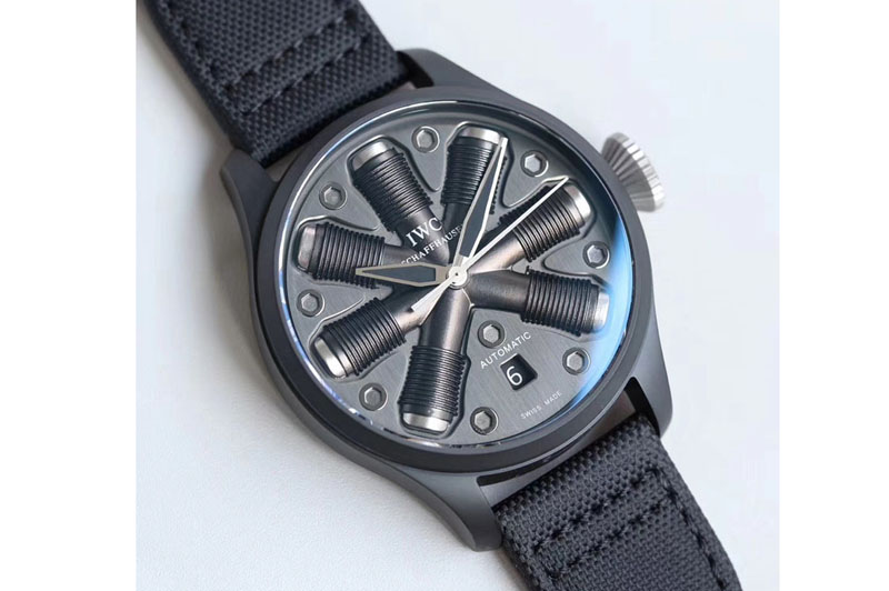 IWC Big Pilot Concept Edition PVD Black Dial on Black Nylon Strap MIYOTA 8215