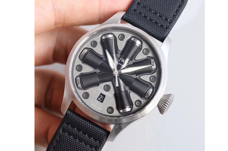 IWC Big Pilot Concept Edition SS Black Textured Dial on Black Nylon Strap MIYOTA 8215