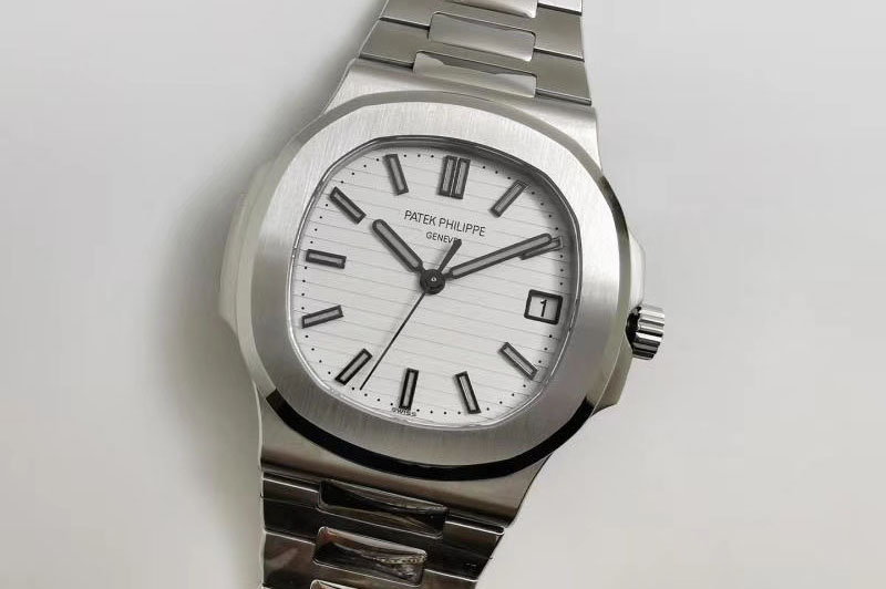 Patek Philippe Nautilus 5711/1A GRF Best Edition White Textured Dial on SS Bracelet A324