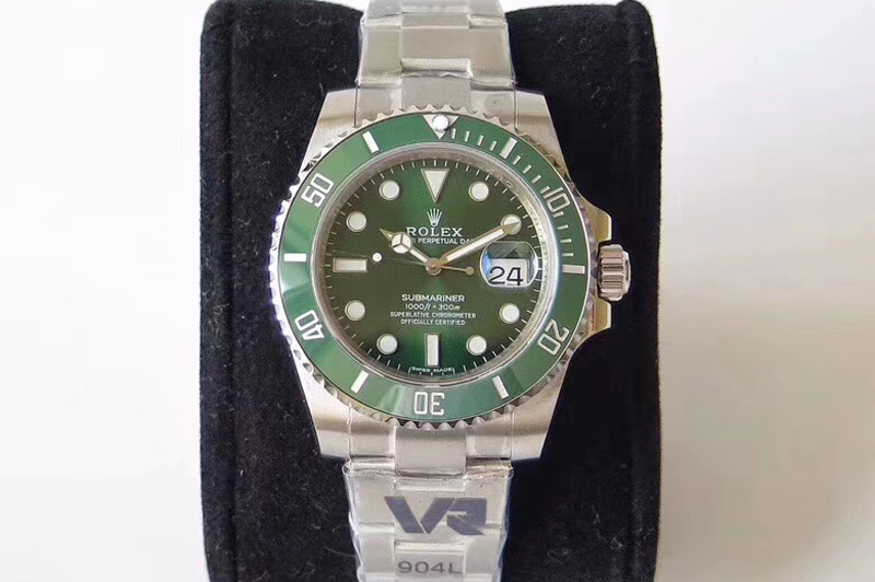 Rolex Submariner 116610 LV Green Ceramic VRF 904L 1:1 Best Edition on SS Bracelet VR3135