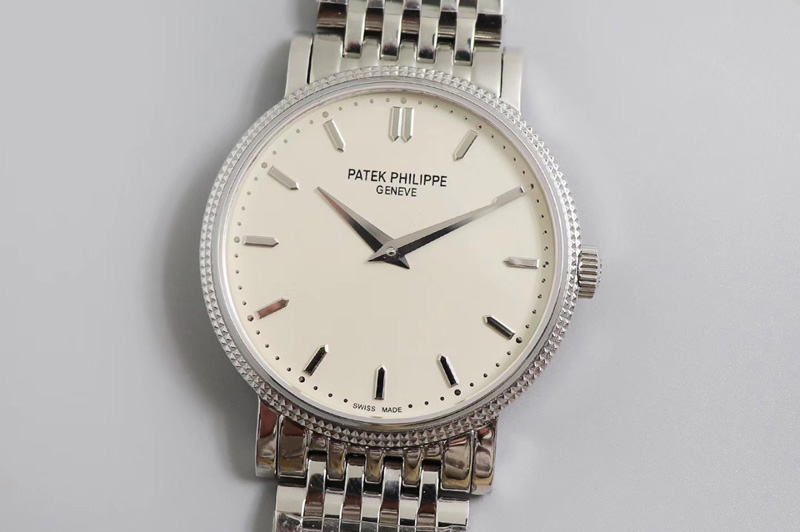 Patek Philippe Calatrava 5120G SS TW Best Edtion White Dial on SS Bracelet Cal.240
