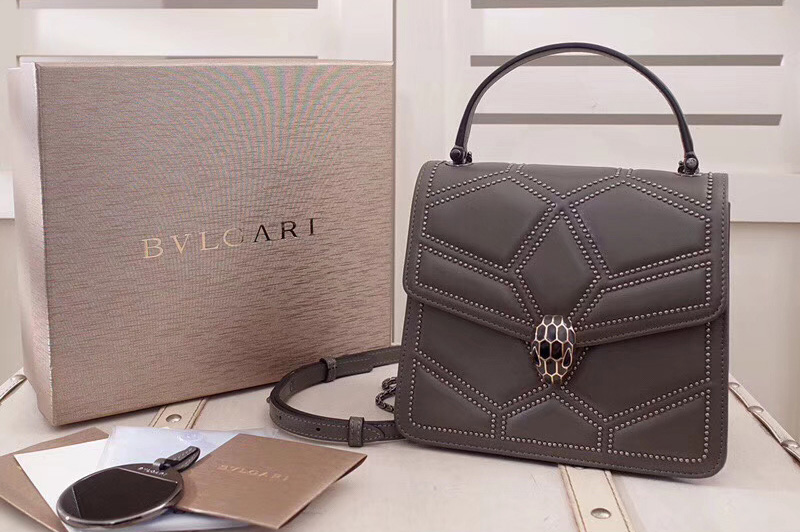 Bvlgari Serpenti Forever 284224 Crossbody Bags Gray Original Leather
