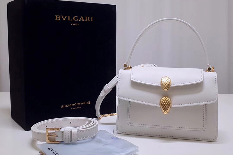 Alexander Wang x Bvlgari 288738 Belt Bag White Smooth Calf Leather
