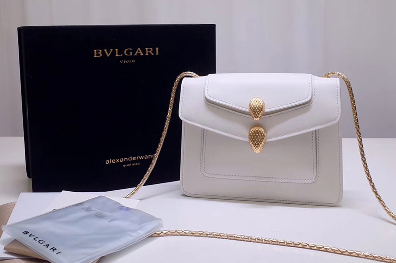 Alexander Wang x Bvlgari 288741 Crossbody Bags White Smooth Calf Leather