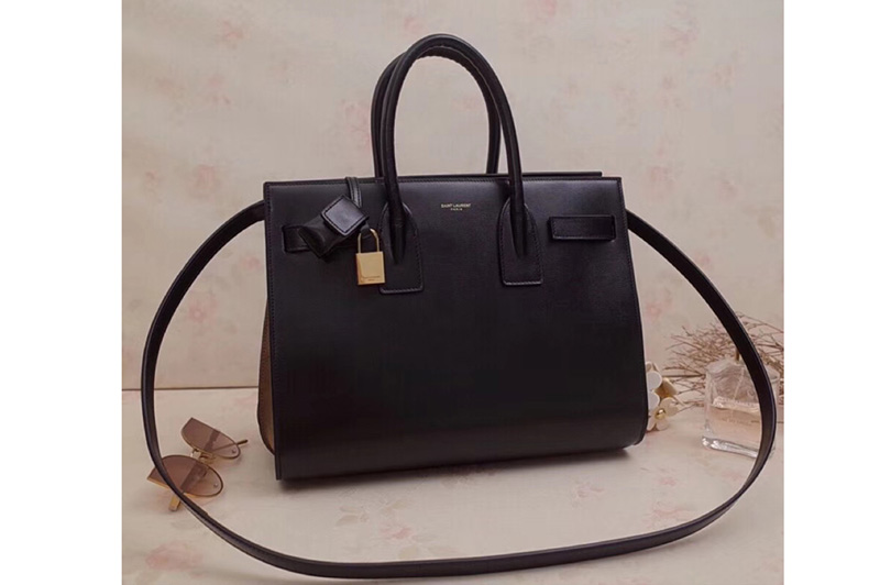 Saint Laurent 324823 Classic Sac De Jour Small Bags Black Smooth Leather