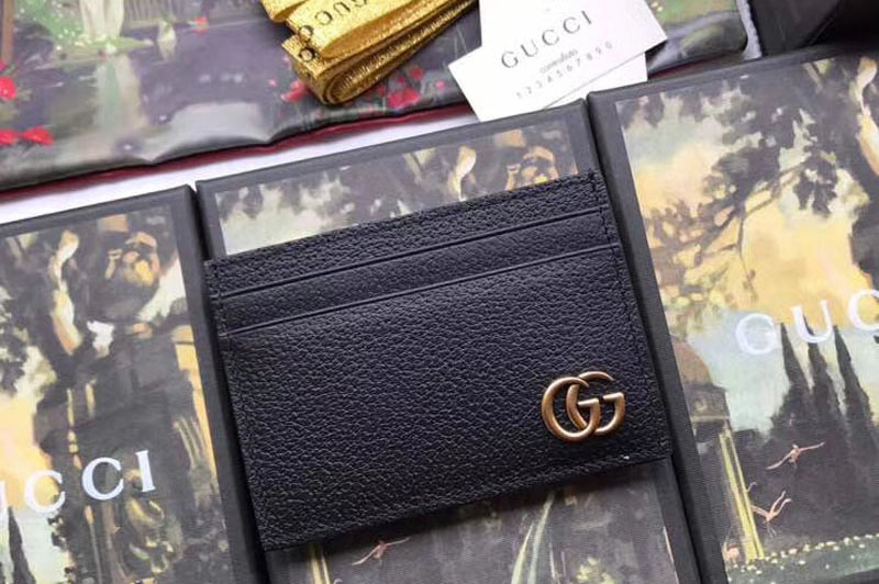 Gucci 436022 GG Marmont leather money clip Black