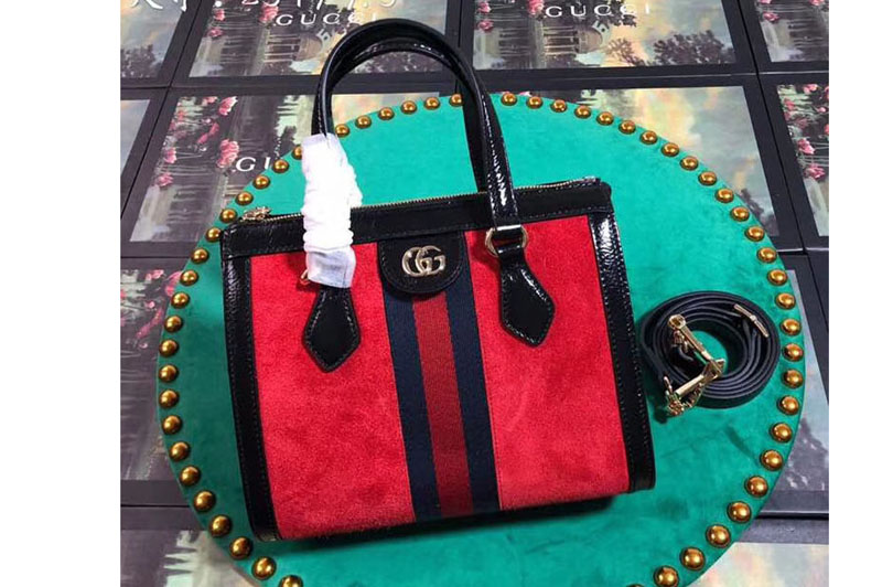Gucci 547551 Ophidia small GG tote bags Red Suede