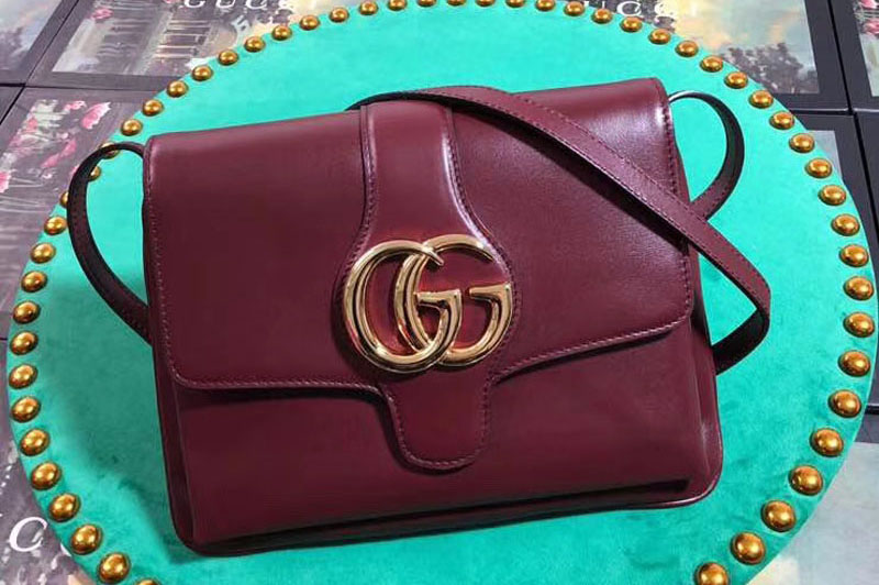 Gucci ‎550126 Arli medium shoulder bags Bordeaux Leather