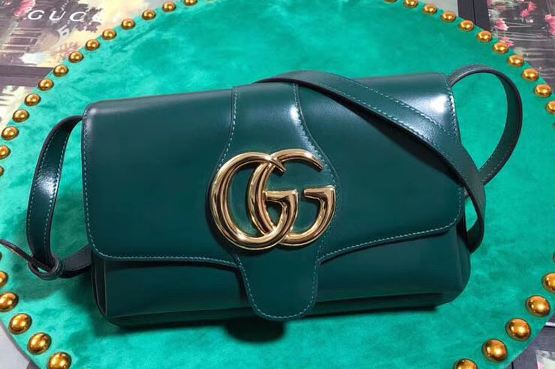 Gucci ‎550129 Arli Small shoulder bags Green Leather