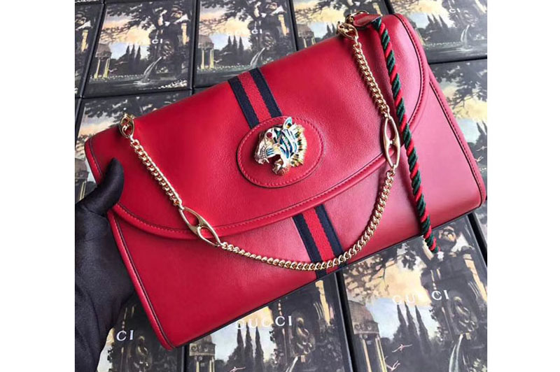 Gucci 564697 Rajah medium shoulder bags Red Leather