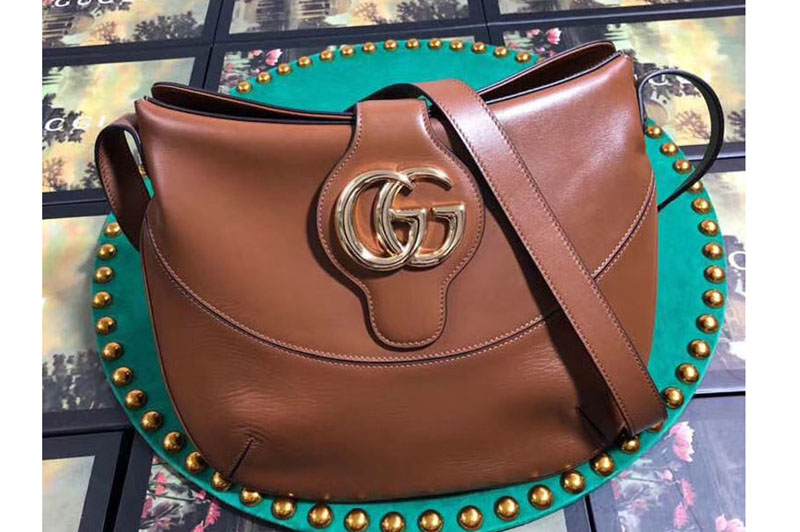 Gucci 568857 Arli medium shoulder bag Brown Leather