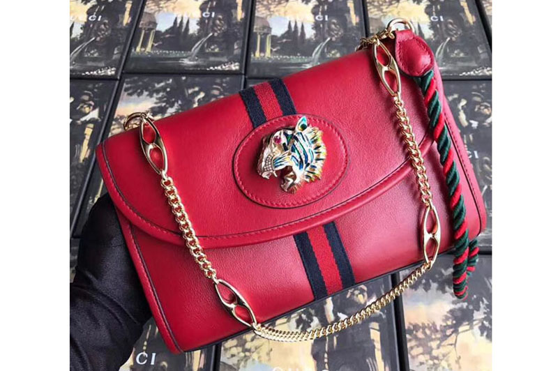 Gucci 564697 Rajah Small shoulder bags Red Leather