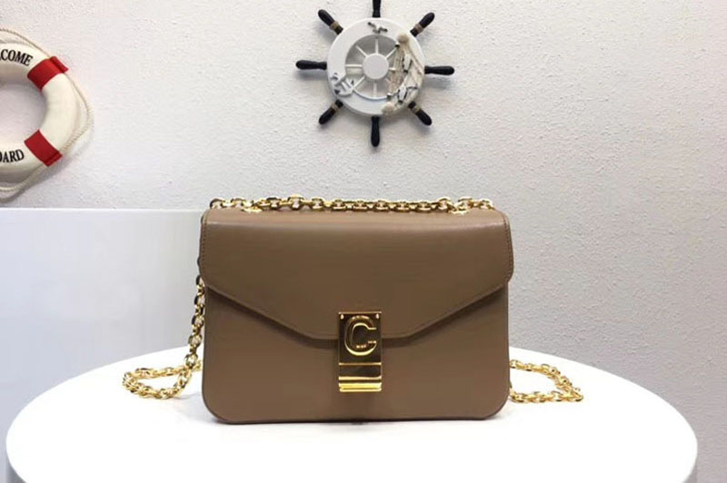 Celine Classic Box Shoulder Bag Calf Leather 8013 Khaki