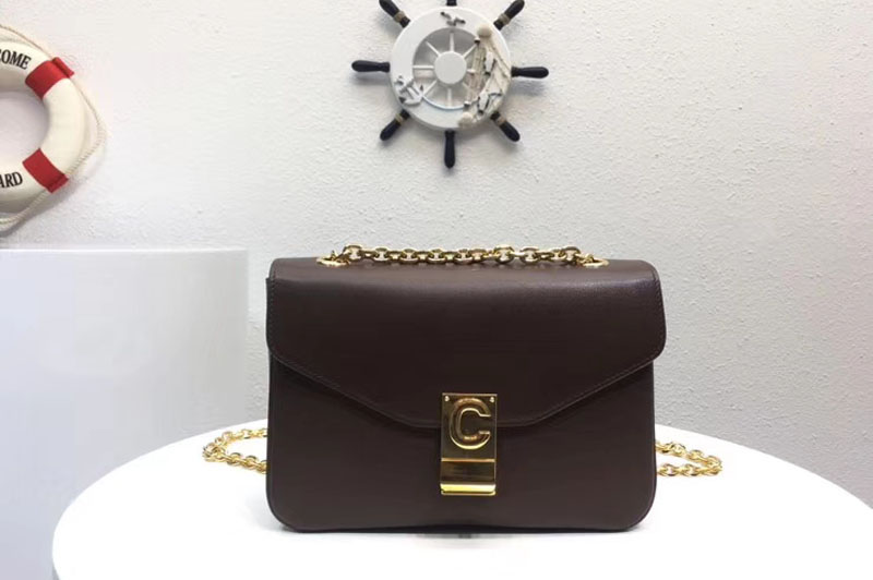 Celine Classic Box Shoulder Bag Calf Leather 8013 Brown