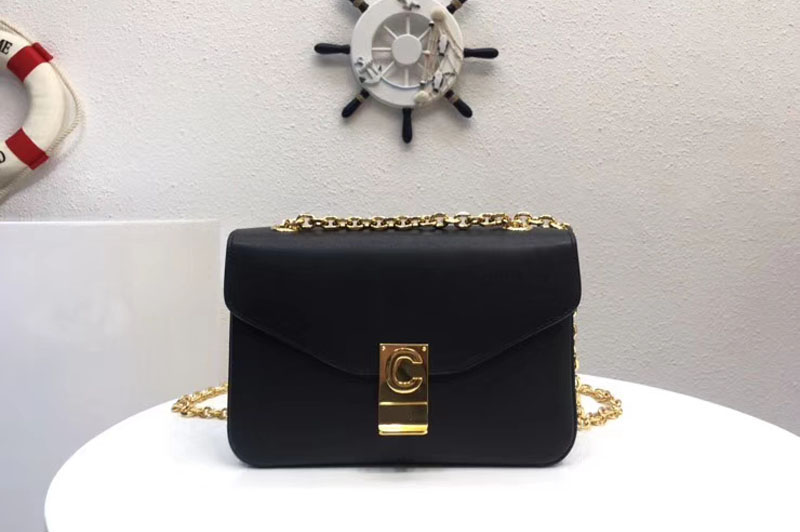 Celine Classic Box Shoulder Bag Calf Leather 8013 Black