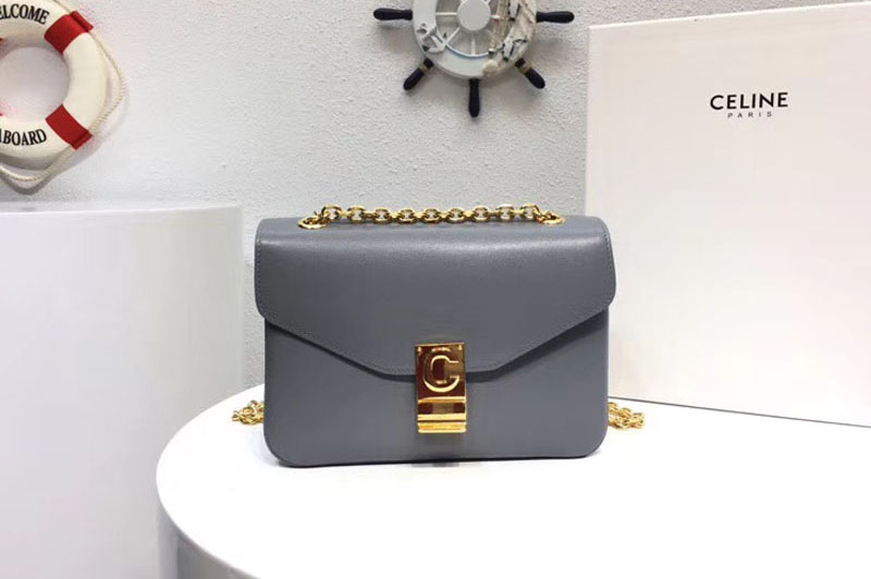 Celine Classic Box Shoulder Bag Calf Leather 8013 Gray