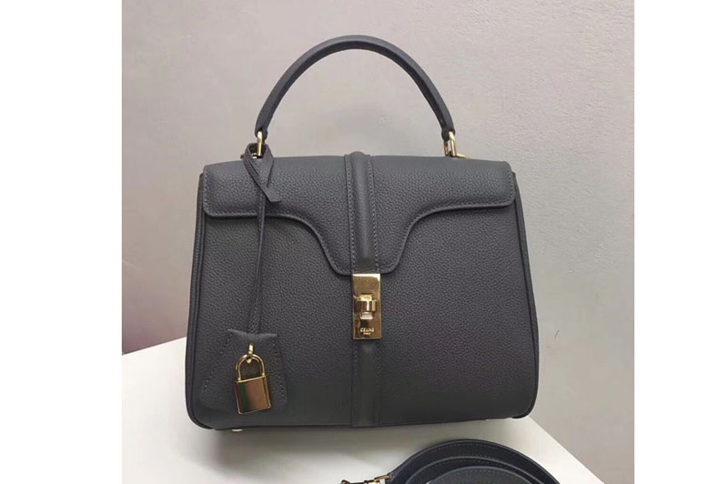 Celine Medium/Small 16 Bag in Grained calfskin Leather Grey