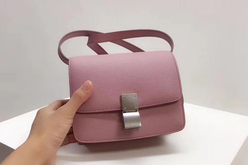 Celine Small Classic Box Bag Original Calfskin Leather Pink
