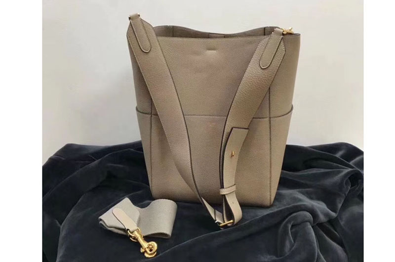 Celine Sangle Bucket Bag in Smooth Calfskin Leather Beige