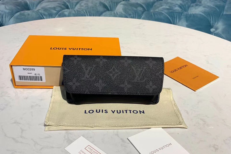 Louis Vuitton GI0372 LV Woody Glasses Case Monogram Eclipse Canvas