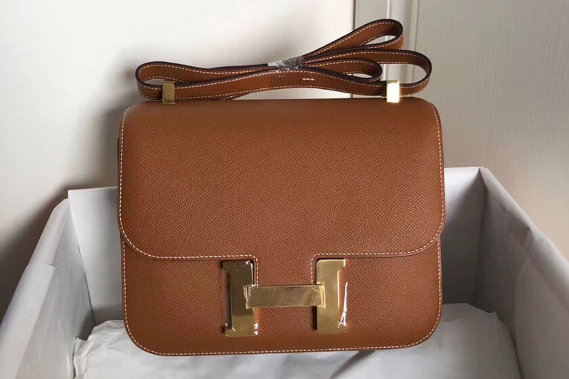 Hermes Constance 24cm Bag Original Epsom Leather Gold Tan