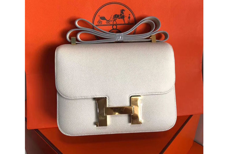 Hermes Constance 24cm Bag Original Epsom Leather Gold Craie