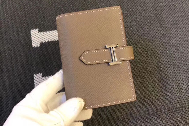 Hermes Multi Wallets And Card Holder Original Epsom Leather Brown