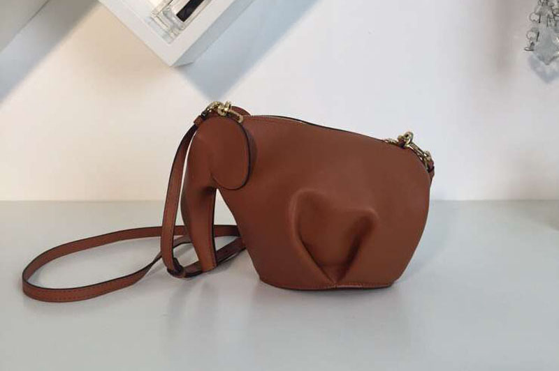 Loewe Elephant Mini Bag Classic Calf Leather Brown
