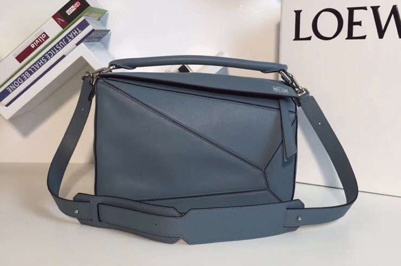 Loewe Puzzle Bags Original Calf Leather Blue